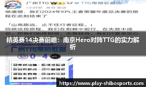 精英赛14决赛前瞻：南京Hero对阵TTG的实力解析